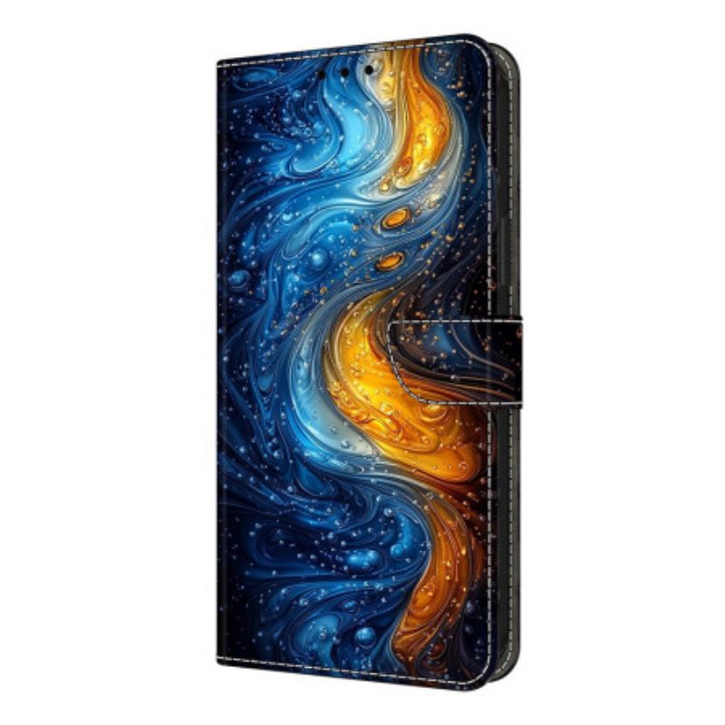 Flip Cover Xiaomi Redmi Note 14 Pro 4g Flydende Mønster