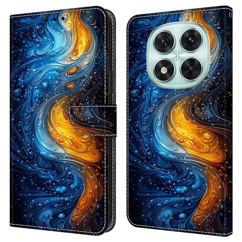 Flip Cover Xiaomi Redmi Note 14 Pro 4g Flydende Mønster