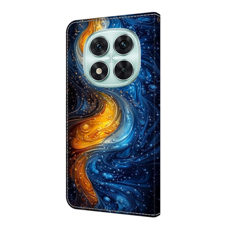 Flip Cover Xiaomi Redmi Note 14 Pro 4g Flydende Mønster