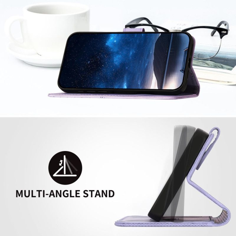 Flip Cover Xiaomi Redmi Note 14 Pro 4g Geometrisk Mønster Med Rem