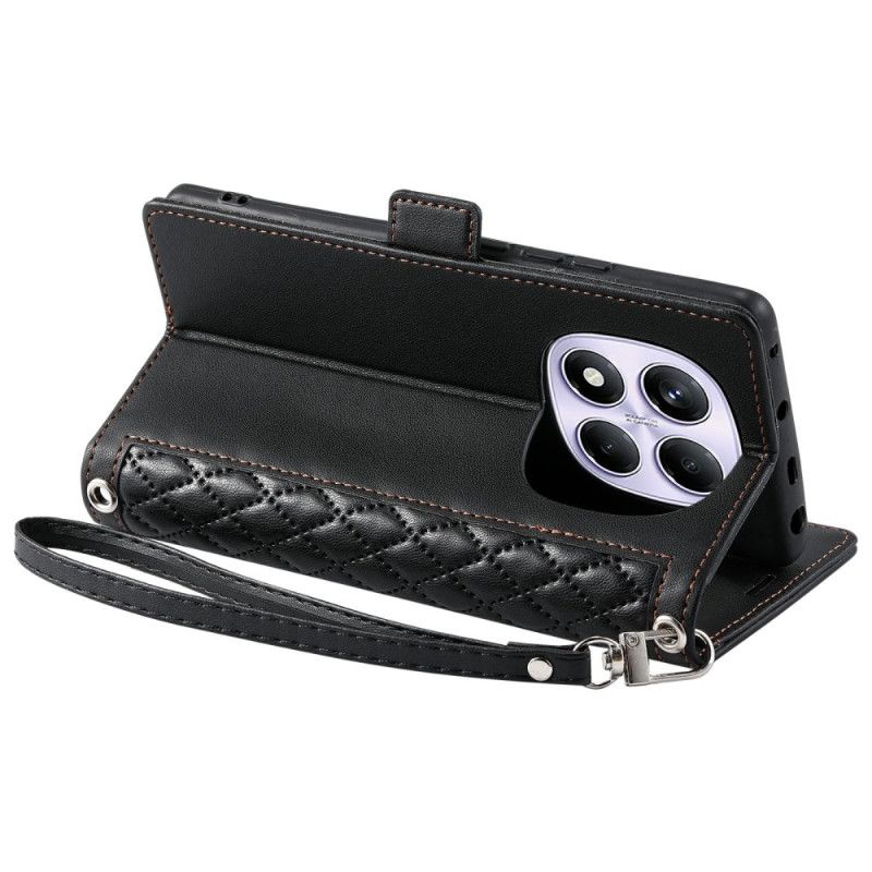 Flip Cover Xiaomi Redmi Note 14 Pro 4g Quiltet Med Rem