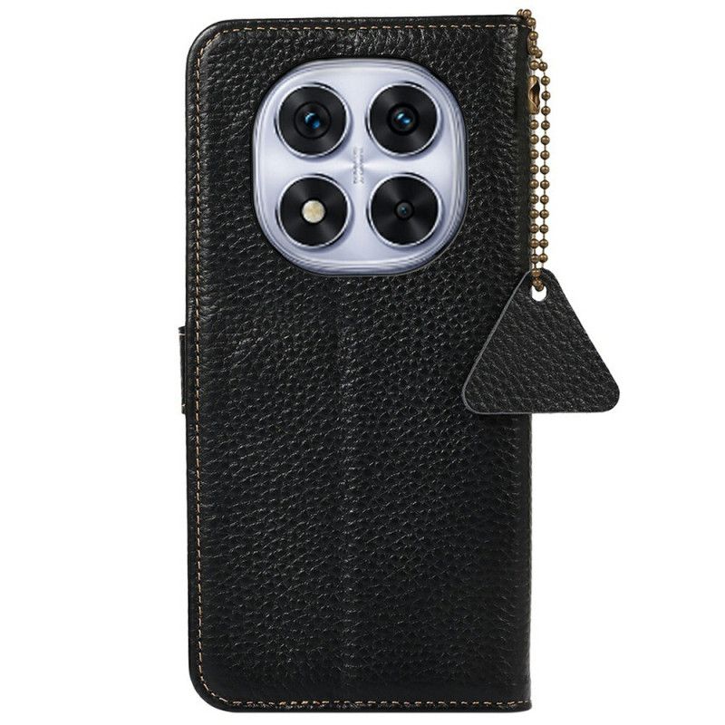 Flip Cover Xiaomi Redmi Note 14 Pro 4g Rfid-blokering I Ægte Læder