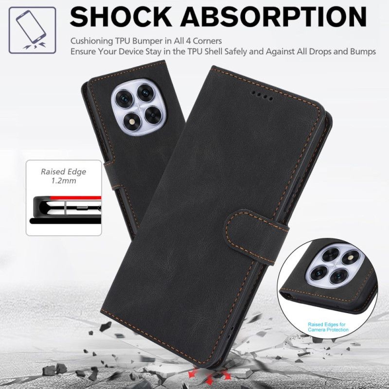 Flip Cover Xiaomi Redmi Note 14 Pro 4g Ruskindseffekt Med Rem