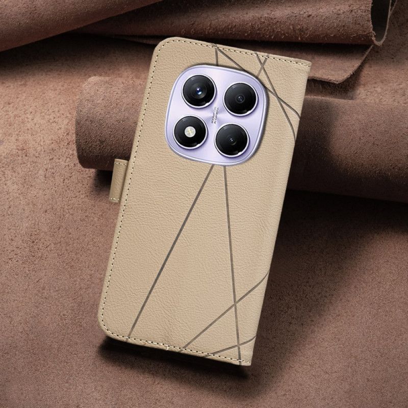 Læder Cover Xiaomi Redmi Note 14 Pro 4g Binfen Color Linjer
