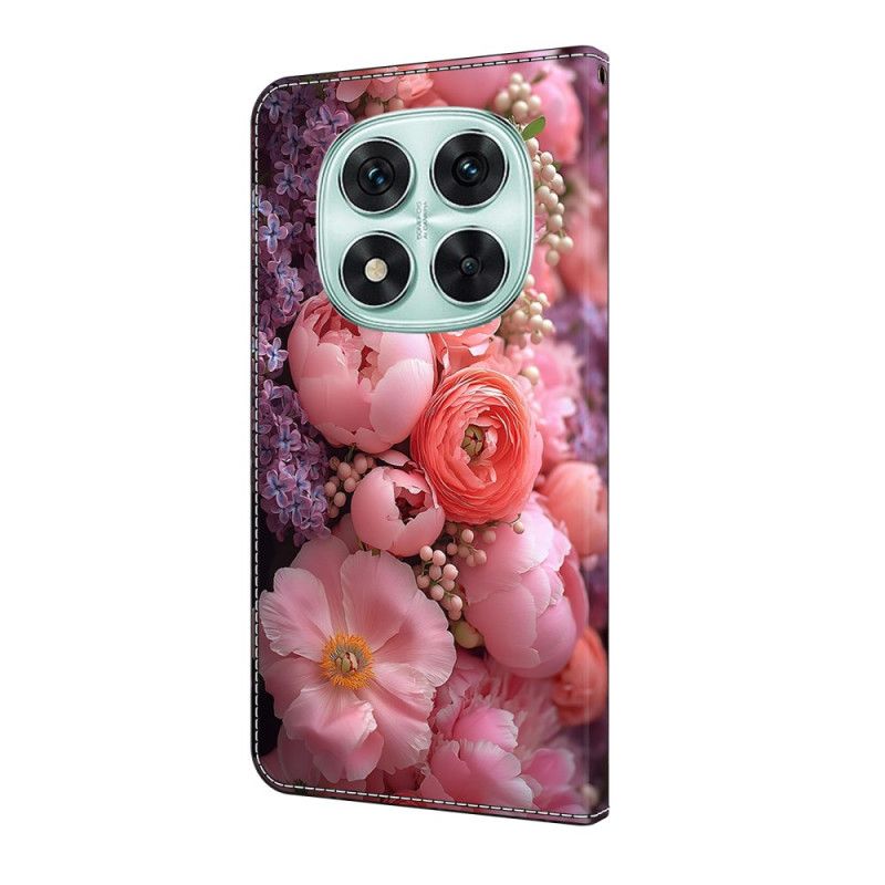 Læder Cover Xiaomi Redmi Note 14 Pro 4g Blomsteragtig
