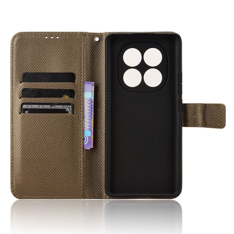 Læder Cover Xiaomi Redmi Note 14 Pro 4g Diamanttekstur