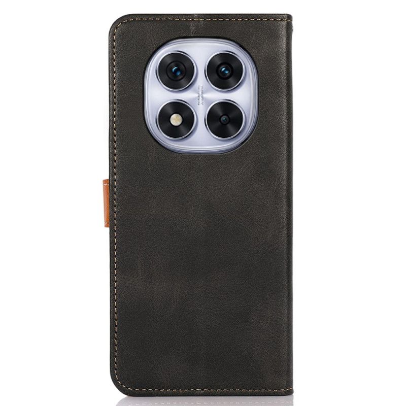 Læder Cover Xiaomi Redmi Note 14 Pro 4g Telefon Etui Guldlås Khazneh