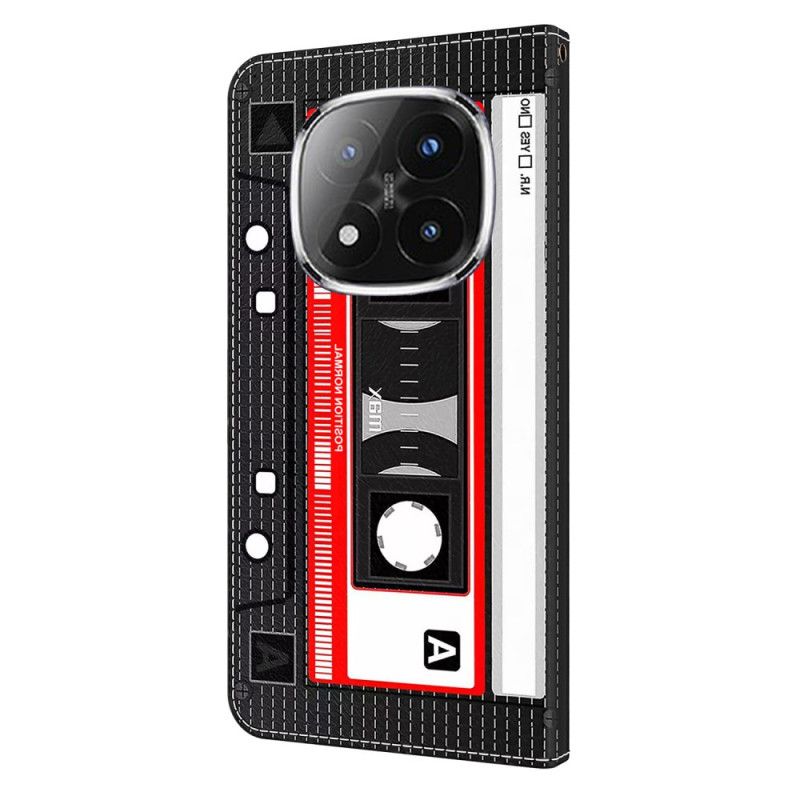 Læder Cover Xiaomi Redmi Note 14 Pro 4g Telefon Etui Kassettebånd