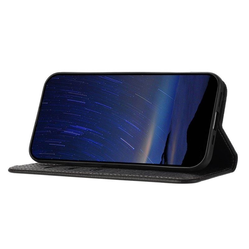 Læder Cover Xiaomi Redmi Note 14 Pro 4g Vævet Tekstur Med Rem