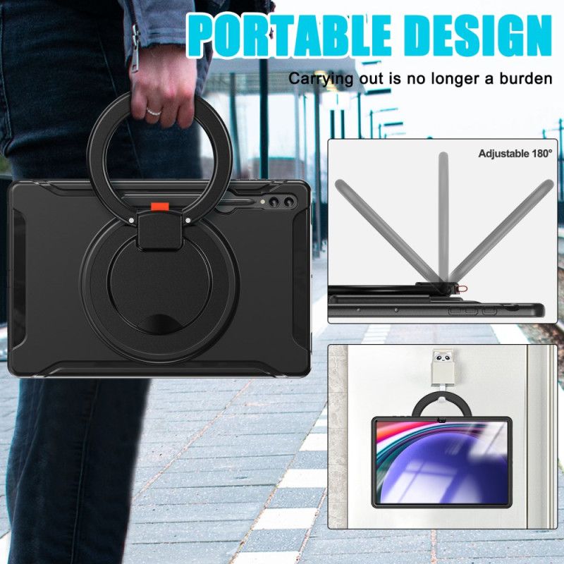 Cover Samsung Galaxy Tab S10 Ultra Telefon Etui Roterende Ringstativ