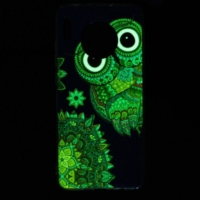 Cover Huawei Mate 30 Mobilcover Fluorescerende Mandalaugle