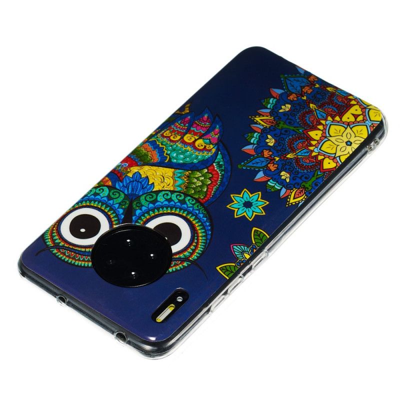 Cover Huawei Mate 30 Mobilcover Fluorescerende Mandalaugle