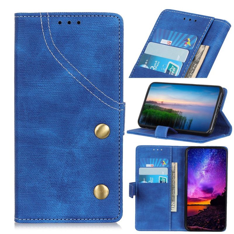 Flip Cover Huawei Mate 30 Sort Jeans Knapper