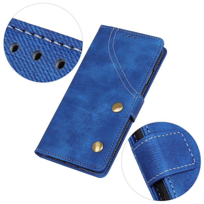 Flip Cover Huawei Mate 30 Sort Jeans Knapper