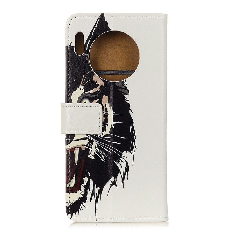 Flip Cover Læder Huawei Mate 30 Pro Hård Tiger
