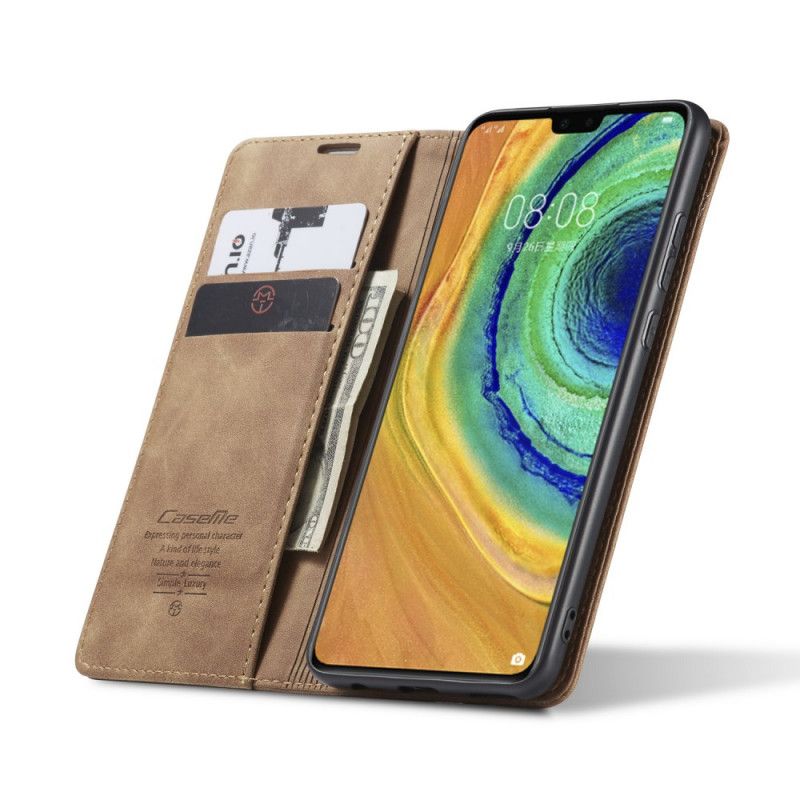 Læder Cover Huawei Mate 30 Sort Etui I Imiteret Læder Original