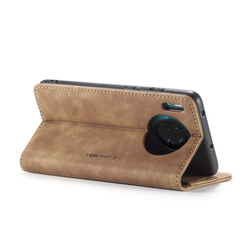 Læder Cover Huawei Mate 30 Sort Etui I Imiteret Læder Original