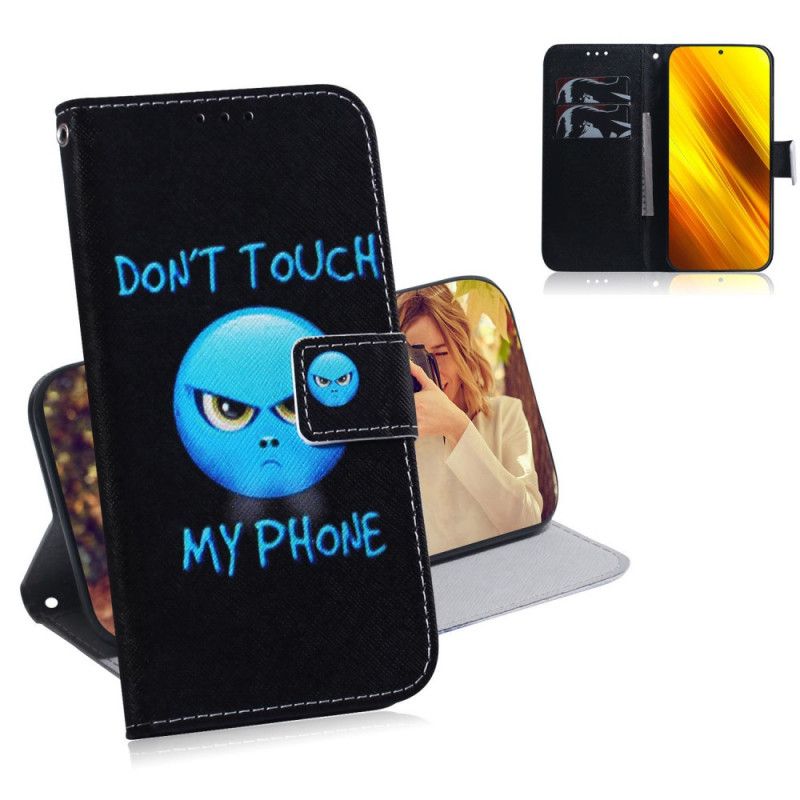 Flip Cover Læder for Xiaomi Poco X3 Emoji-Telefon