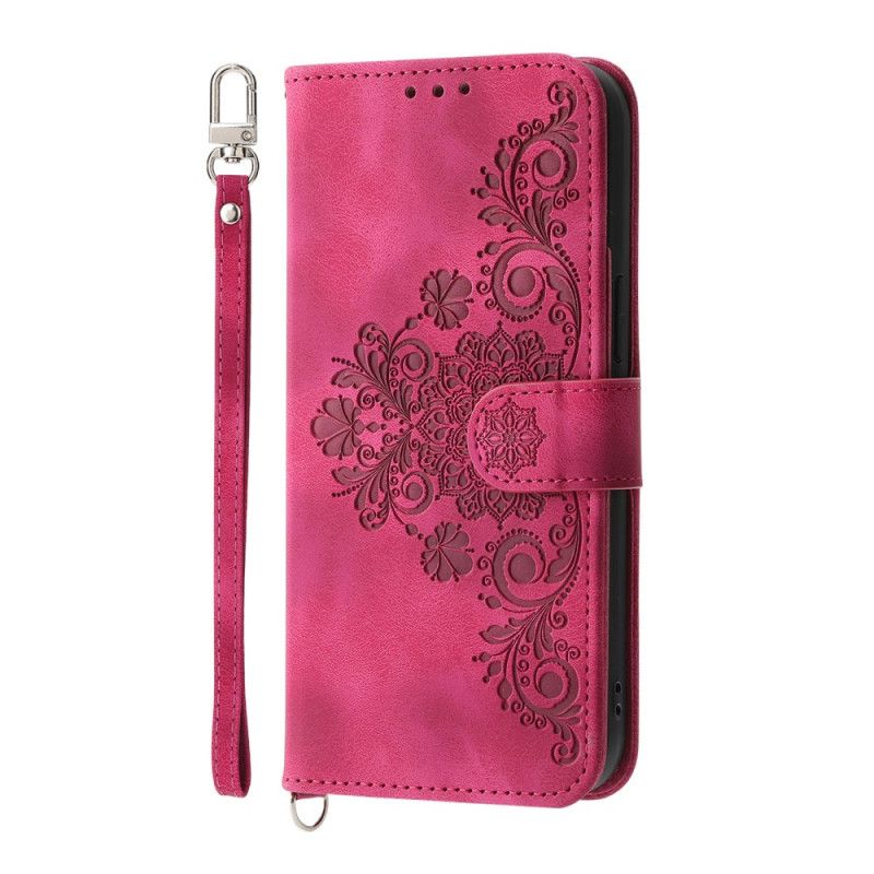 Flip Cover Realme 14 Pro 5g Blomsterblonder Med Rem