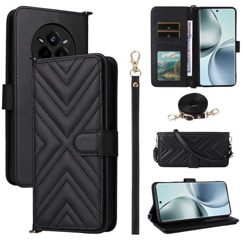 Flip Cover Realme 14 Pro 5g Premium Med Skulderrem