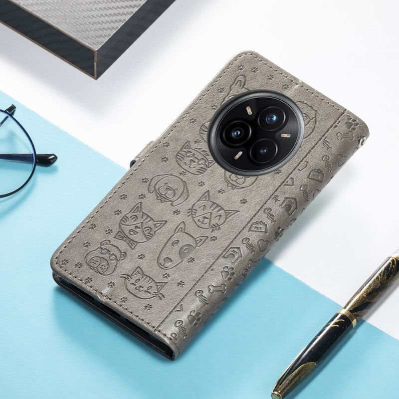 Læder Cover Realme 14 Pro 5g Animerede Dyr