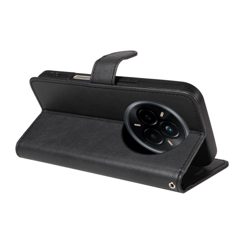 Læder Cover Realme 14 Pro 5g Telefon Etui Ensfarvet Kunstlæder