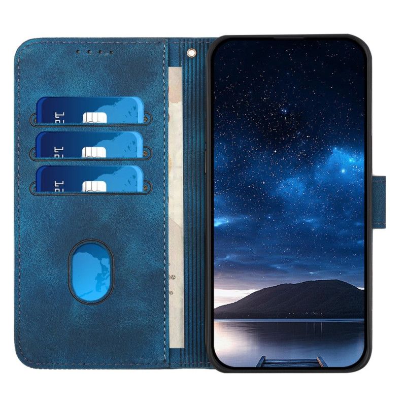 Læder Cover Realme 14 Pro 5g Telefon Etui Geometriske Sommerfugle Med Rem