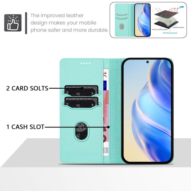 Læder Cover Realme 14 Pro 5g Telefon Etui Klassisk Rfid-pung