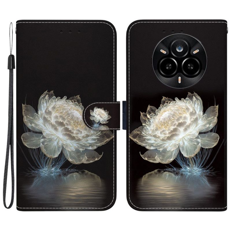 Læder Cover Realme 14 Pro 5g Telefon Etui Krystalpæon