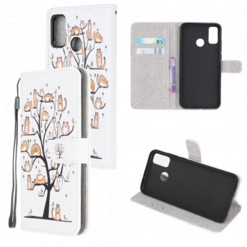 Flip Cover Moto G50 Funky Cats Strappy