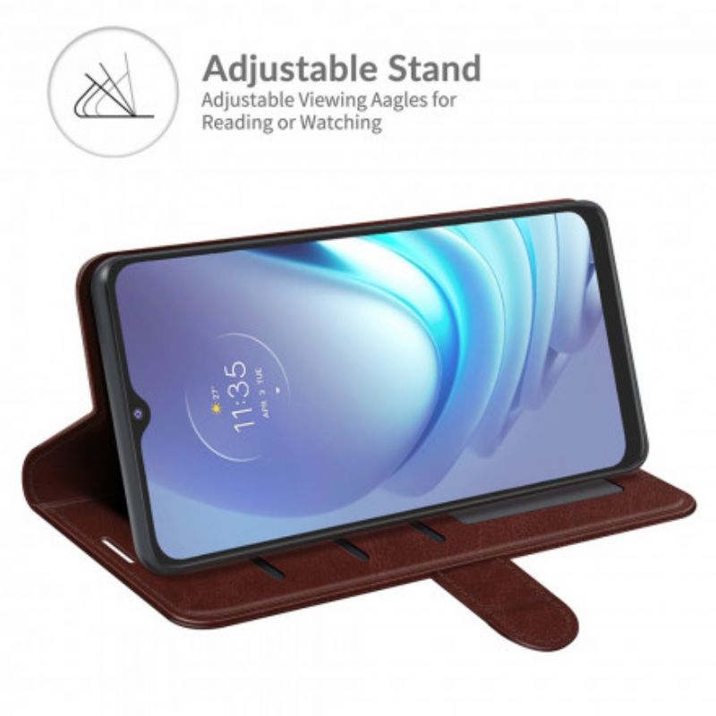 Læder Cover Moto G50 Telefon Etui Lædereffektdesign
