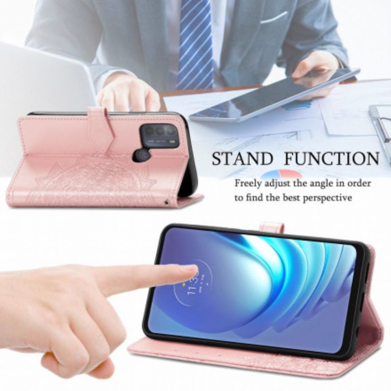 Læder Cover Moto G50 Telefon Etui Mandala Middelalder