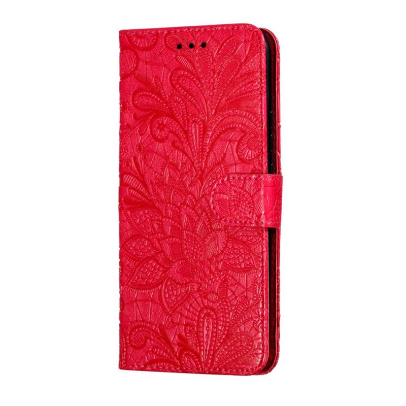 Flip Cover Honor 9X Rosenguld Mobilcover Tribal Thong Blomster