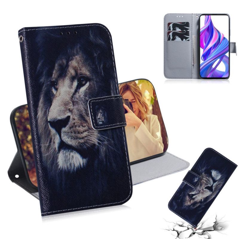 Flip Cover Huawei P Smart Pro Mobilcover Pro Drømmende Løve