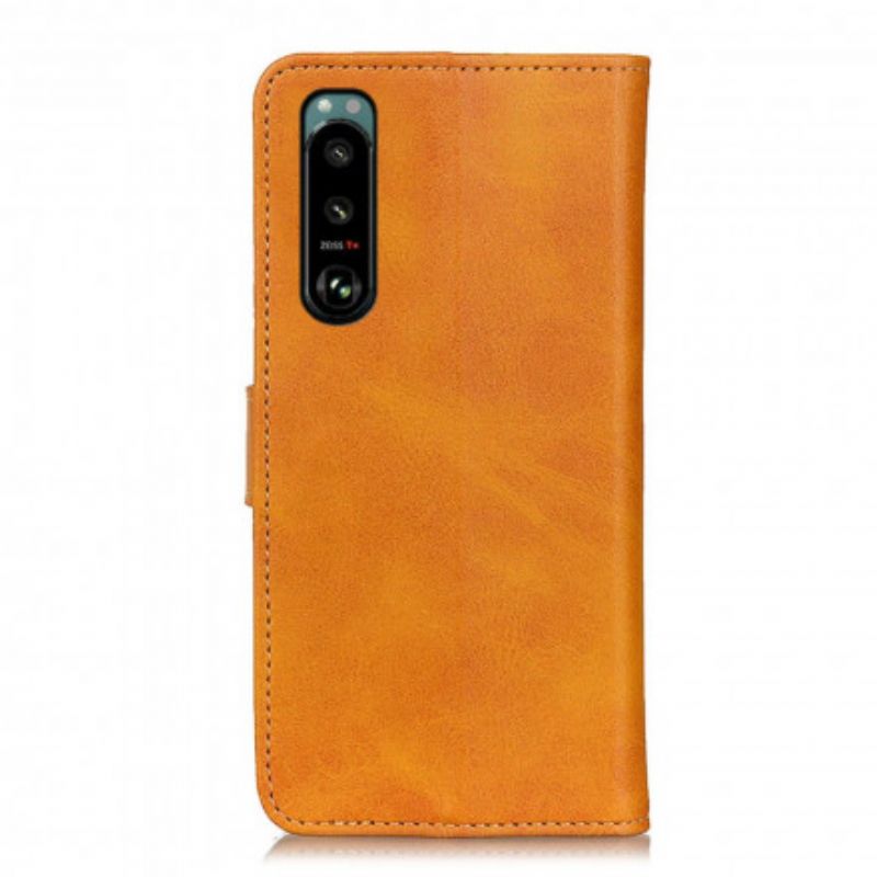 Flip Cover Sony Xperia 5 Iii Mat Lædereffekt