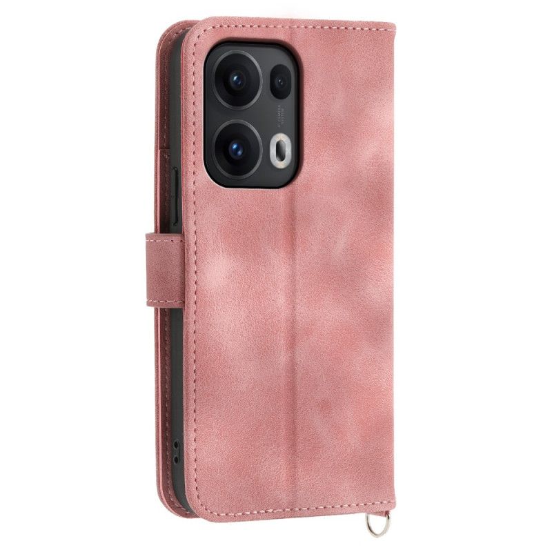 Flip Cover Oppo Reno 13 Pro 5g Blomstermønster Med Skulderrem