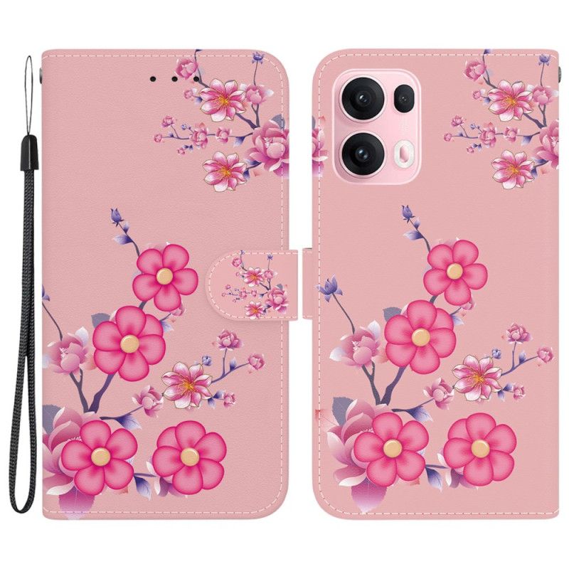 Flip Cover Oppo Reno 13 Pro 5g Sakura-mønster