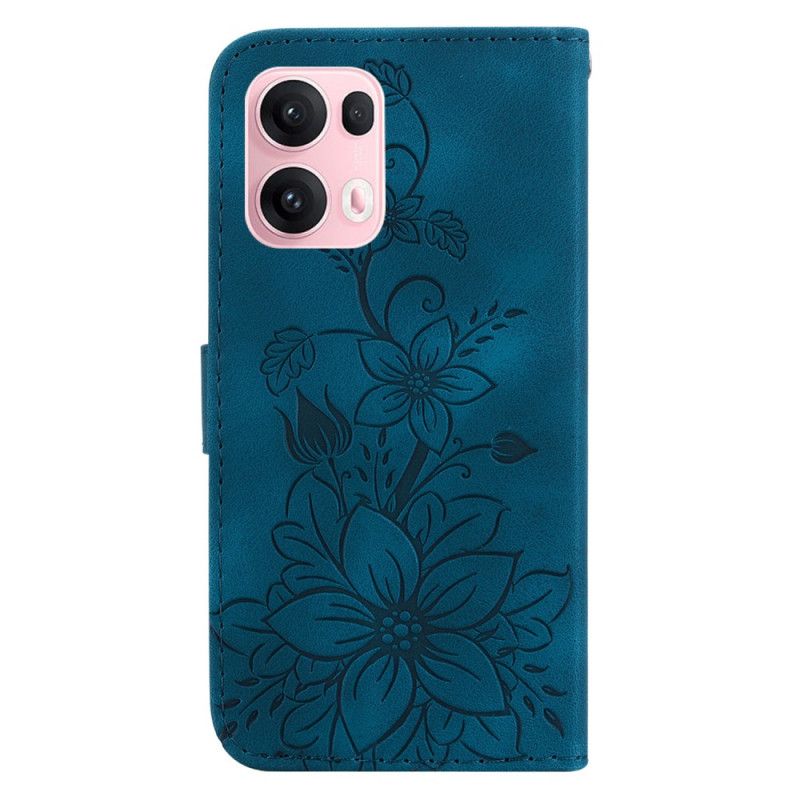 Læder Cover Oppo Reno 13 Pro 5g Telefon Etui Fleur-de-lis Mønster