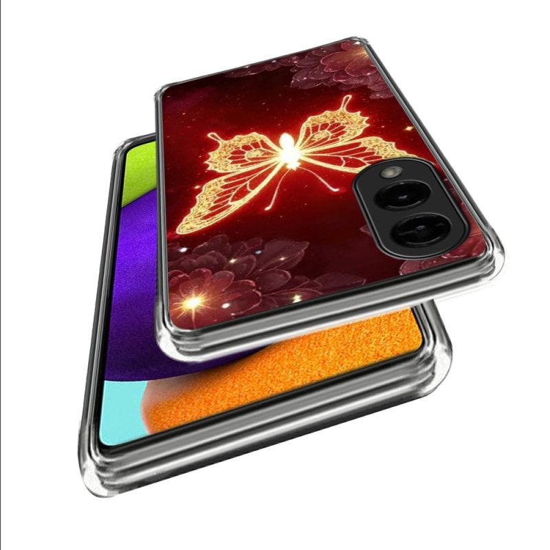 Cover Samsung Galaxy S25 5g Edge Gylden Sommerfugl