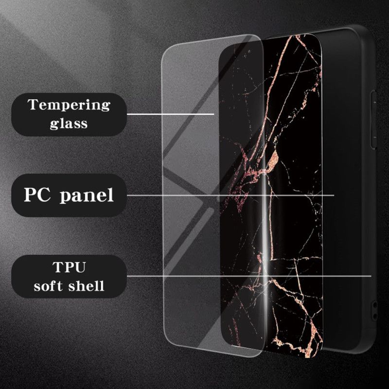 Cover Samsung Galaxy S25 5g Edge Hærdet Marmorglas