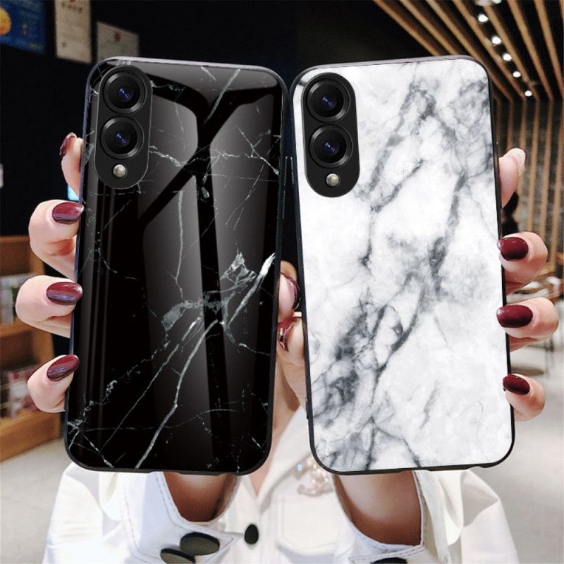 Cover Samsung Galaxy S25 5g Edge Hærdet Marmorglas