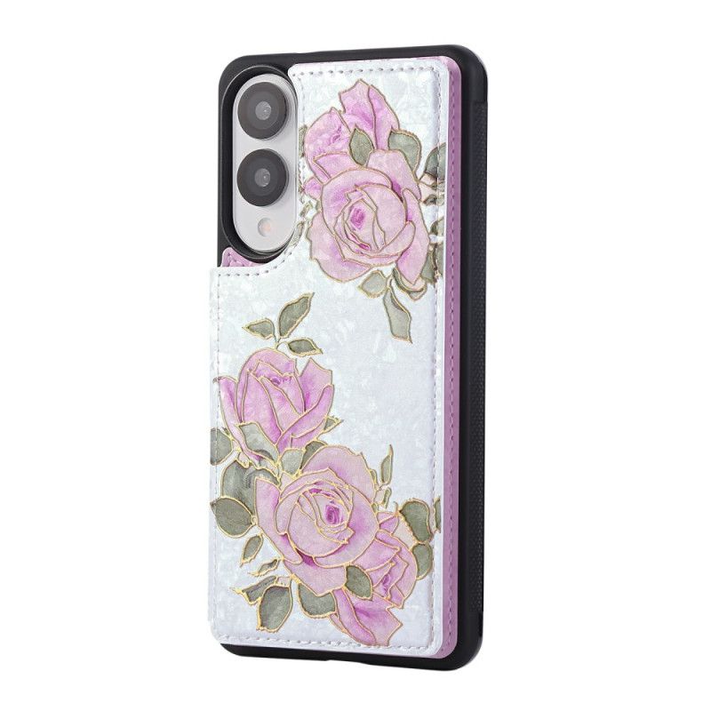 Cover Samsung Galaxy S25 5g Edge Kortholder Med Blomstermotiv