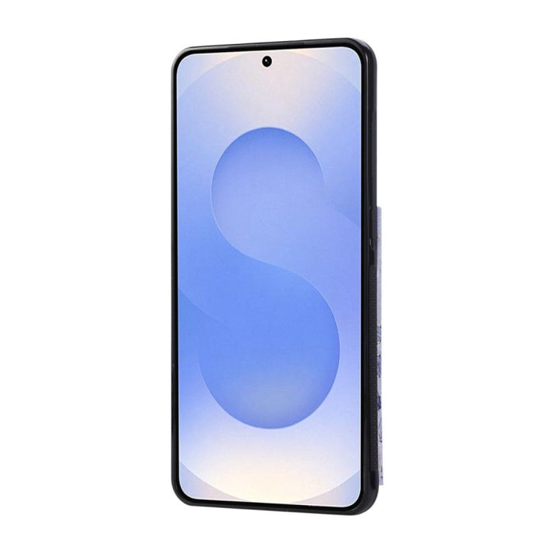 Cover Samsung Galaxy S25 5g Edge Kortholder Med Blomstermotiv