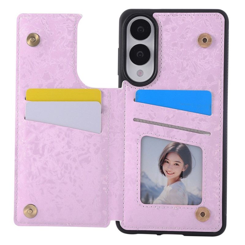 Cover Samsung Galaxy S25 5g Edge Kortholder Med Blomstermotiv