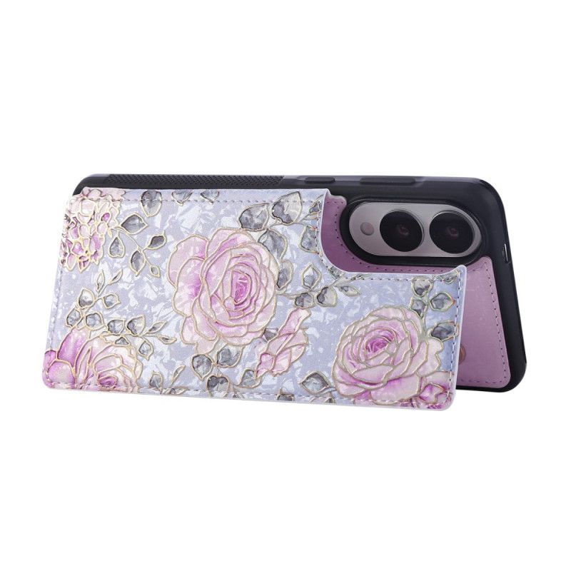 Cover Samsung Galaxy S25 5g Edge Kortholder Med Blomstermotiv