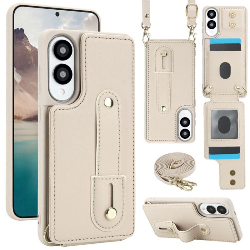 Cover Samsung Galaxy S25 5g Edge Kortholder Med Rem Og Skulderrem