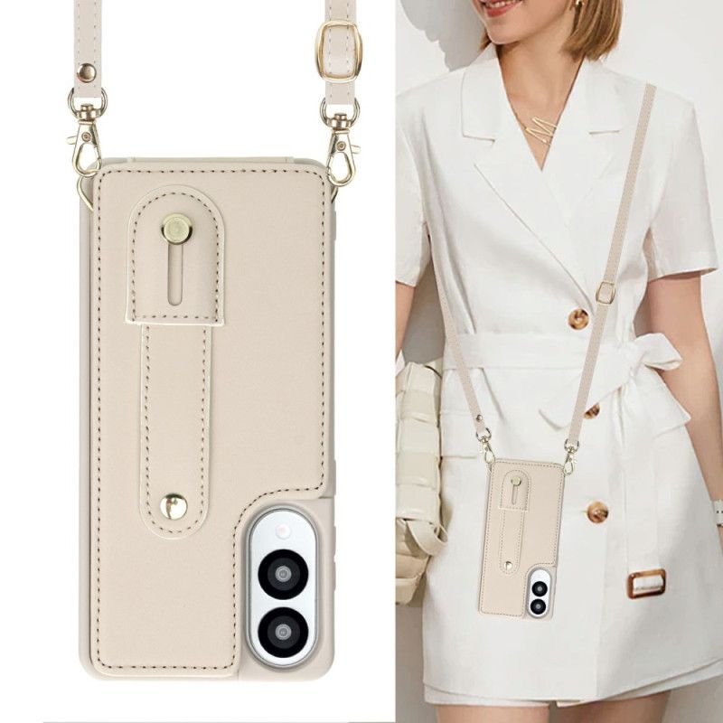 Cover Samsung Galaxy S25 5g Edge Kortholder Med Rem Og Skulderrem