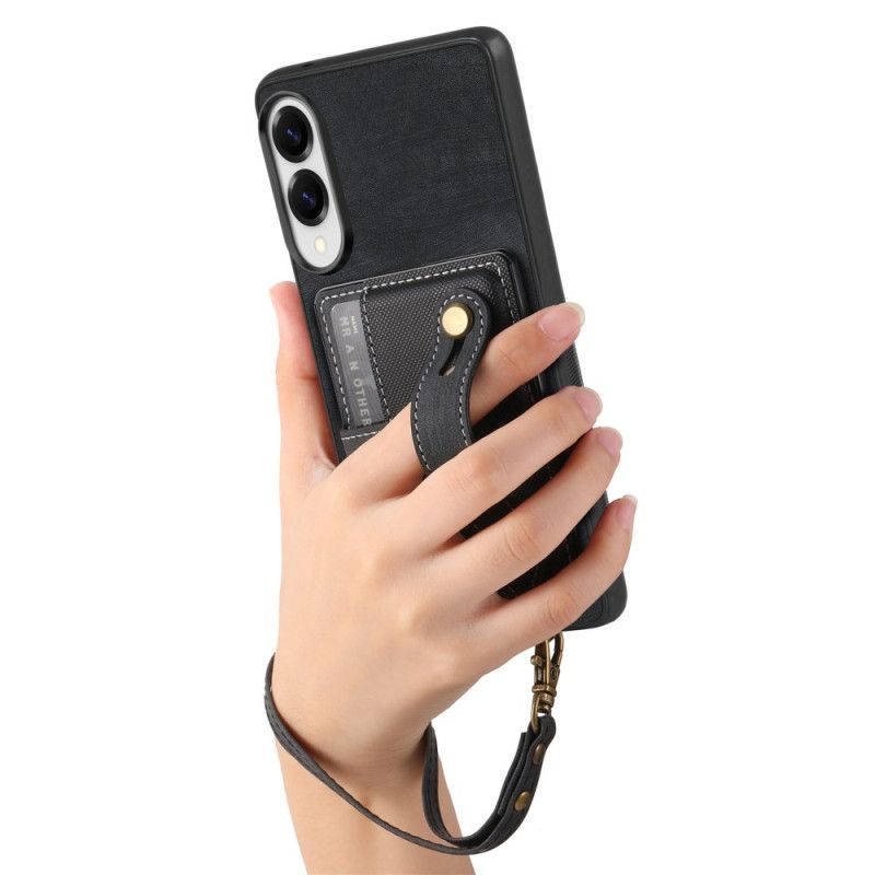 Cover Samsung Galaxy S25 5g Edge Retro Kortholder Og Håndledsrem