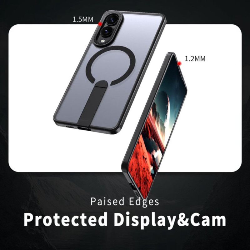 Cover Samsung Galaxy S25 5g Edge Telefon Etui Kompatibel Magsafe Med Integreret Stativ