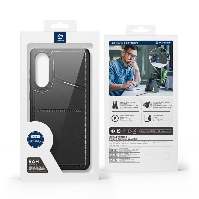 Cover Samsung Galaxy S25 5g Edge Telefon Etui Magnetisk Med Kortholder